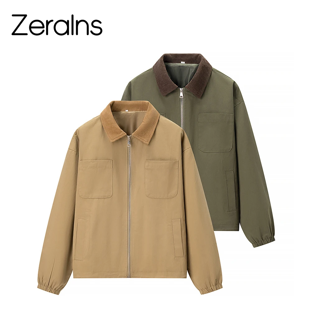 

ZERAINS Autumn new women's clothing fashion versatile temperament casual daily contrasting splicing workwear jacket