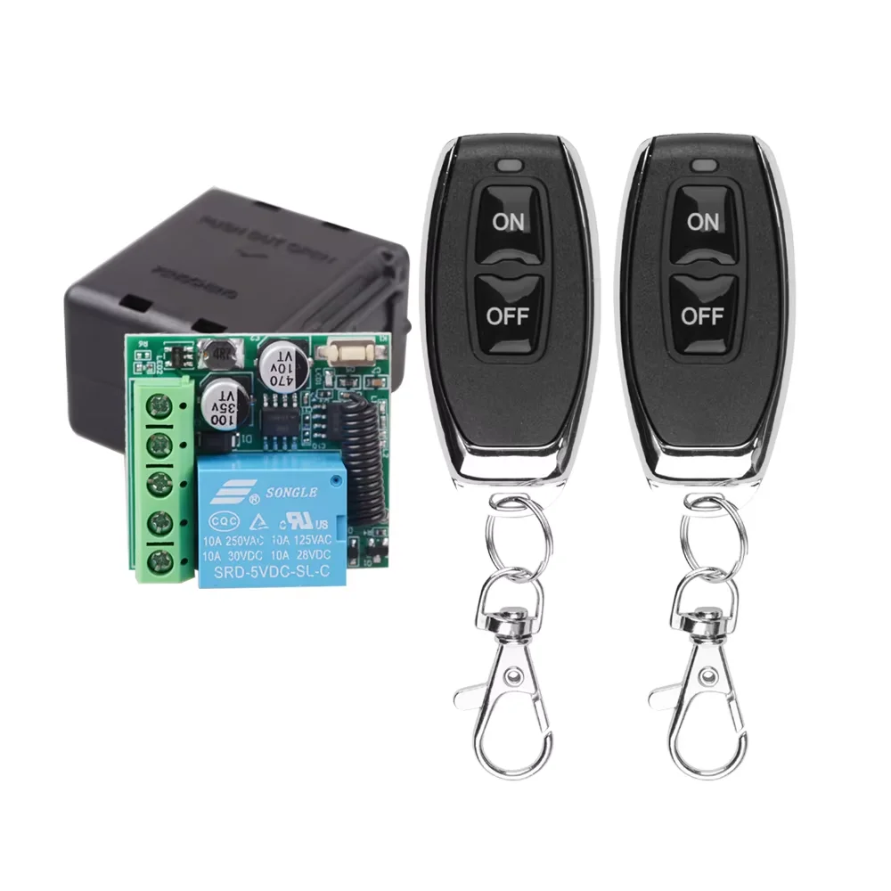 Module récepteur de relais de commutation sans fil RF 433Mhz 1CH DC 5-30V 5V 12V 24V pour LED, porte, serrure électromagnétique, DIY