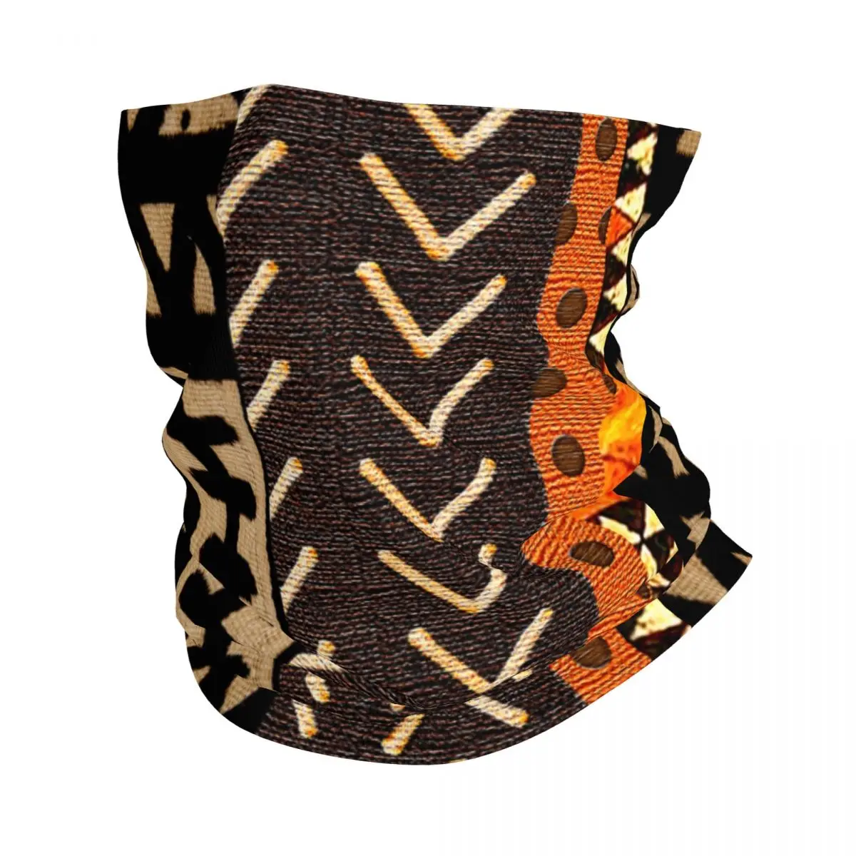 African Mud Cloth Bandana Neck Cover classic vintage Wrap Scarf Multifunctional Cycling Scarf Running Unisex Adult All Season