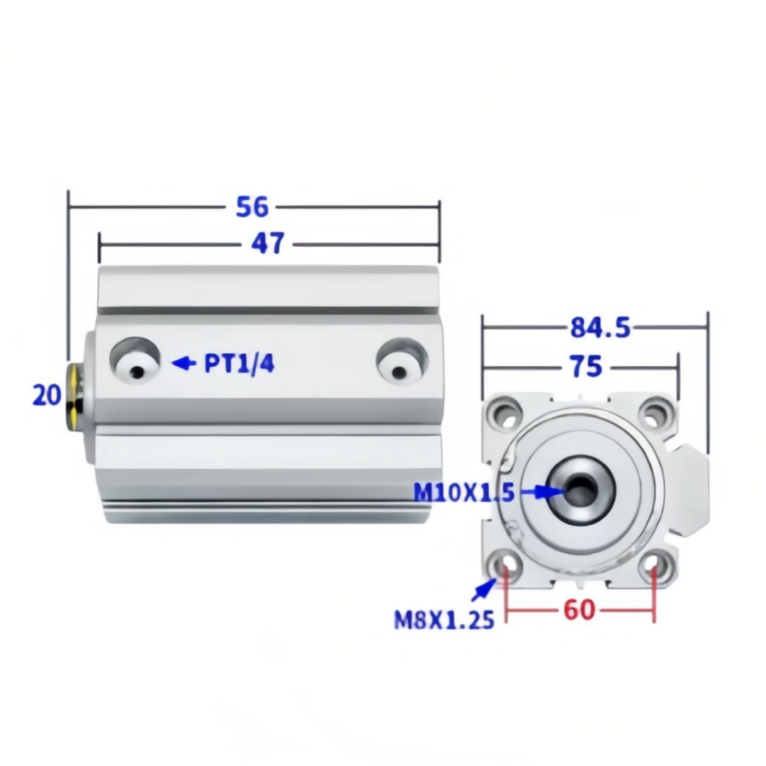 What Do You Mean By Pneumatic Cylinder 180 Degree Rotating Pneumatic Cylinder G Size Compressed Air Cylinder SDA63-5-S