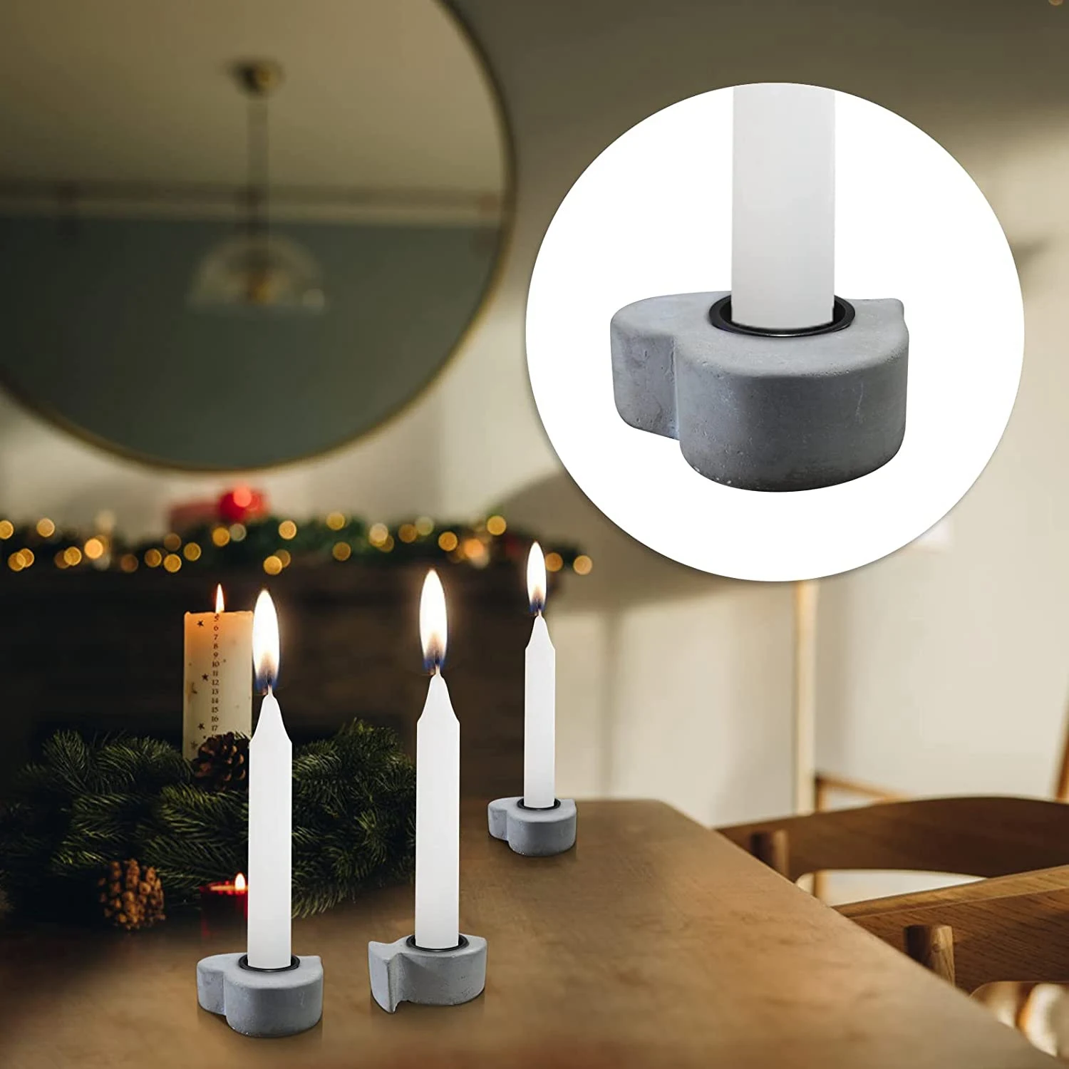 

Подсвечники для конических свечей, подсвечников, чайных свечей, настольных свечей-вставок, подсвечников, 30 шт., черные