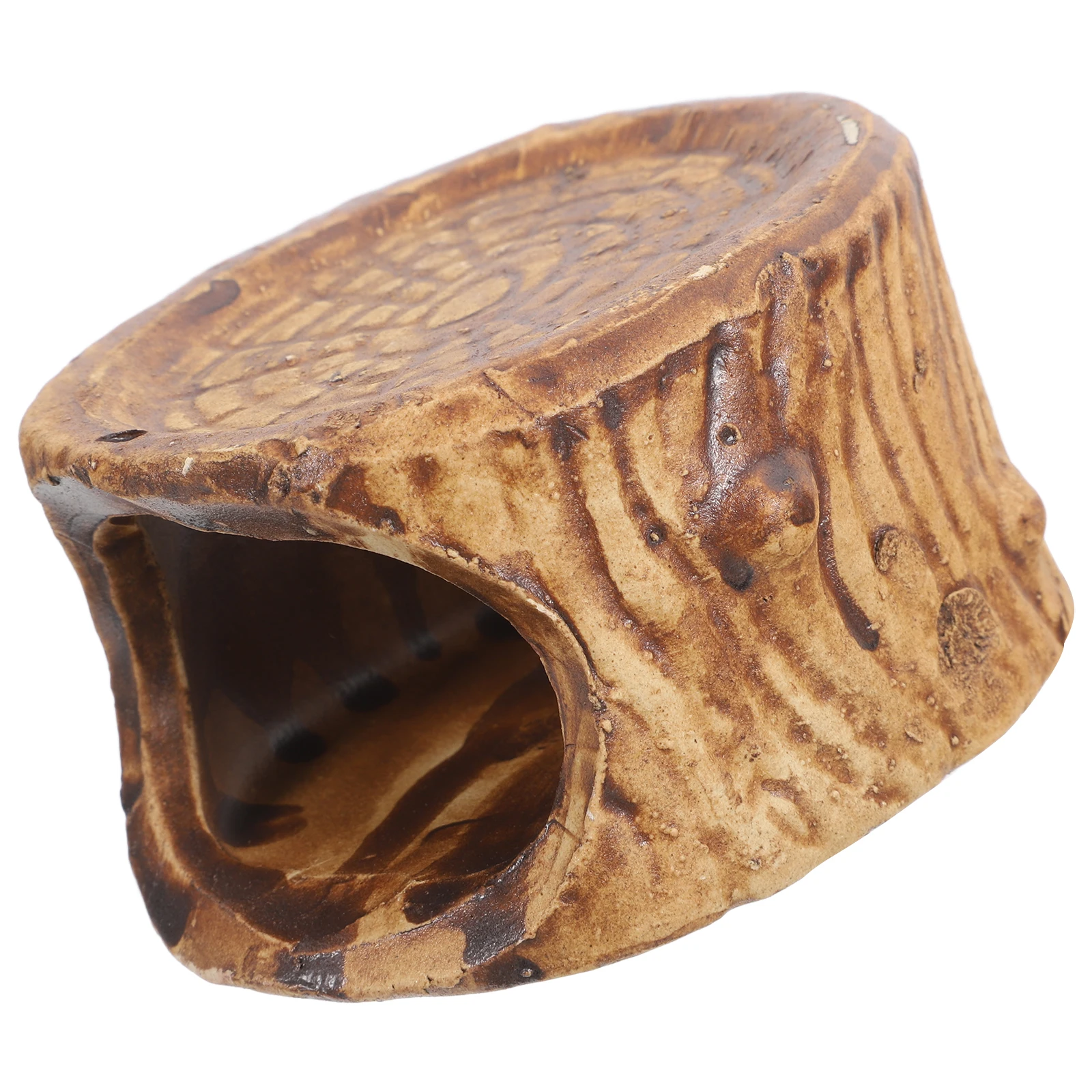 

Aquarium Fish Hideout Shelter Ceramic Cylinder Cave with Multiple Holes for Hiding Breeding Safe for Fish Shrimp Tank