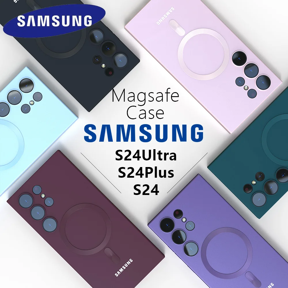 Für Samsung Galaxy S24 Ultra S25 FE A57 Magsafe Hülle S26 S25 S24 S23 S22 Ultra Plus FE EDGE Weiche Silikon Handy-Rückabdeckung