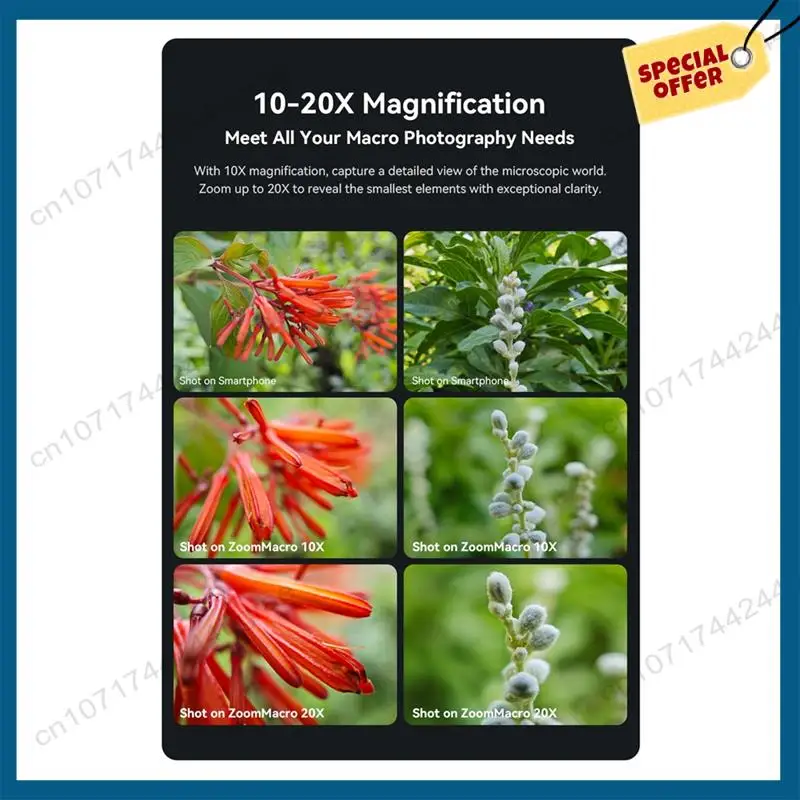 -A15I 10-20X Zoom Macro Lens With LED Fill Light Universal Clamp HD Camera Lens Kit For Iphone Smartphones