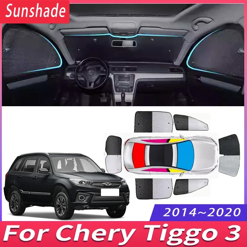 

Car Sunshade For Chery Tiggo 3 J11 2014~2020 2016 2017 Heat Insulation Sun Protection Sunshade Windshield Visor Car Accessories