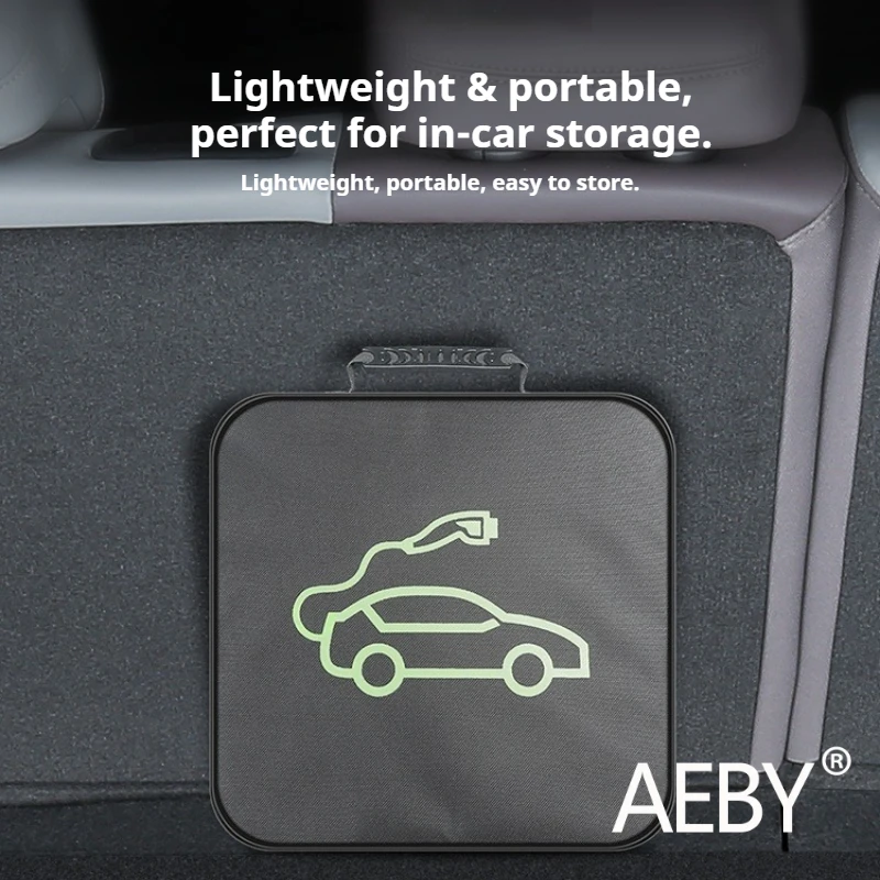 AEBY For BYD Sealion 7 2024 EV Charging Gun Case Waterproof Car Charging Cable Storage Bag, Portable Automotive Accessories