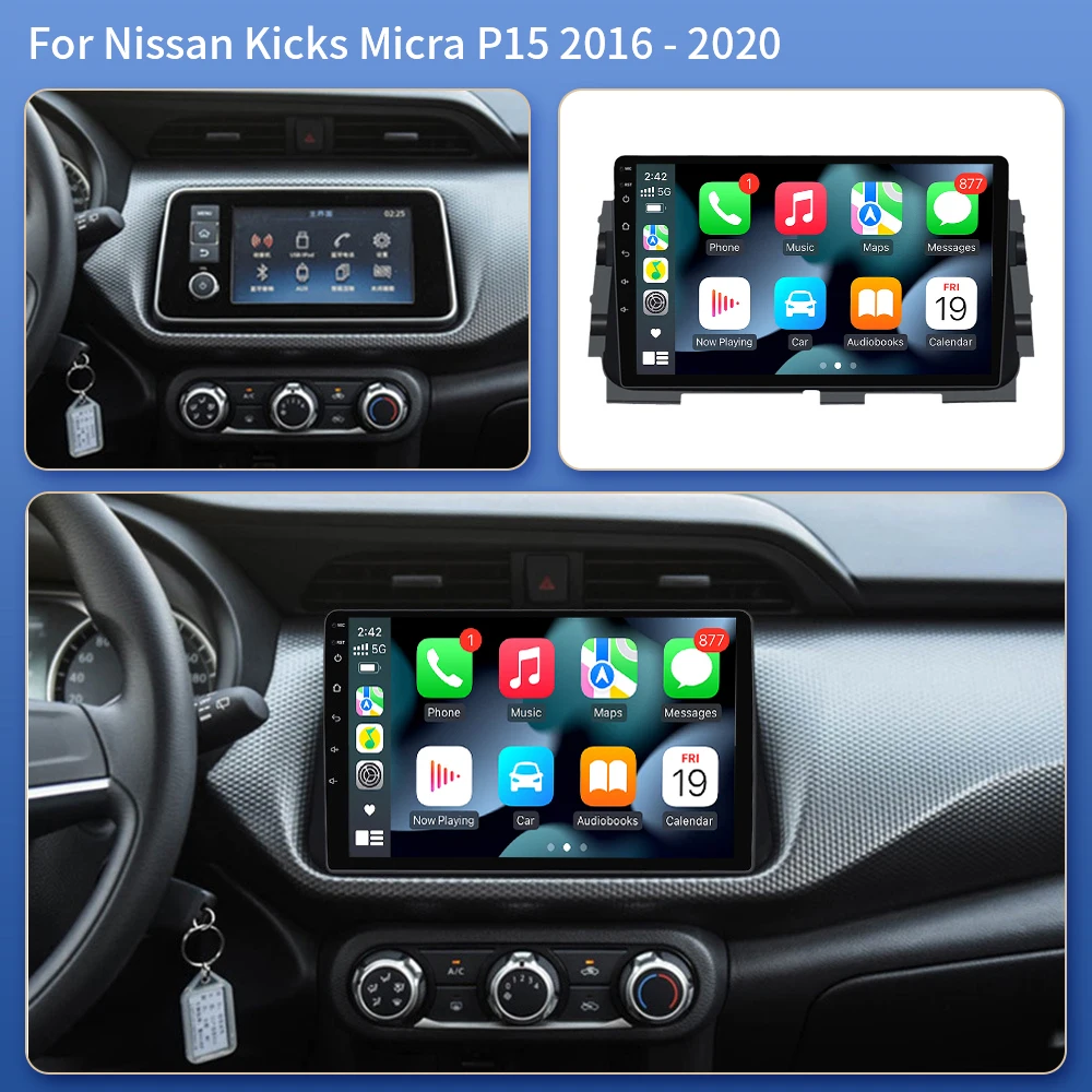 Smart Car Systems For Nissan Kicks Micra P15 2017-2021 Car Screen Radio Multimedia Android 14 Auto Navigation CarPlay Wireless