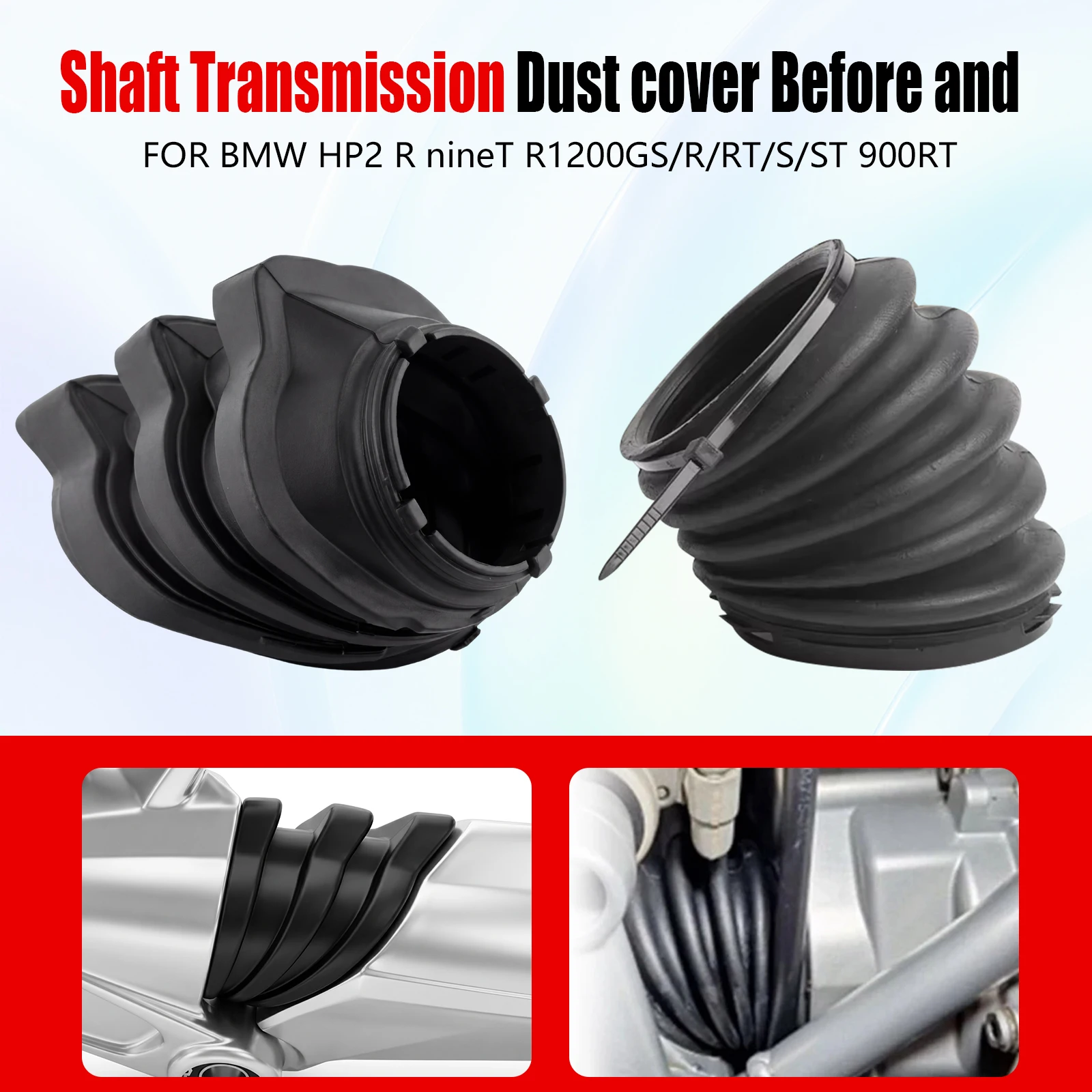 For BMW Motorbike Rubber Front Rear Shaft Transmission Dust Cover Before R NineT Scrambler R1200GS Adventure R RT S ST R900RT SF