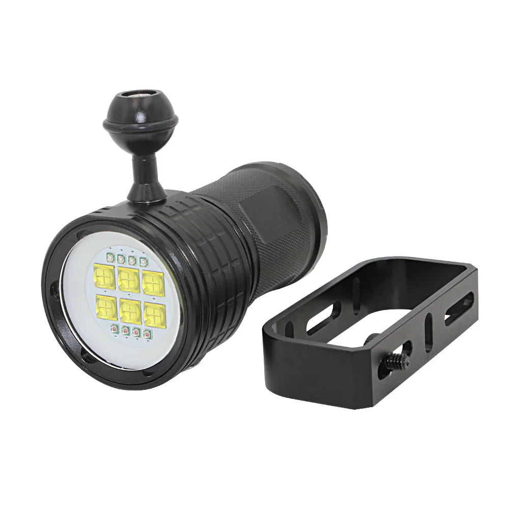 Imagem -03 - Lanterna de Mergulho Led para Fotografia Vídeo Luz Tocha Subaquática Lâmpada Tática Impermeável xm l2 Xhp70 Xhp90 100m 18650