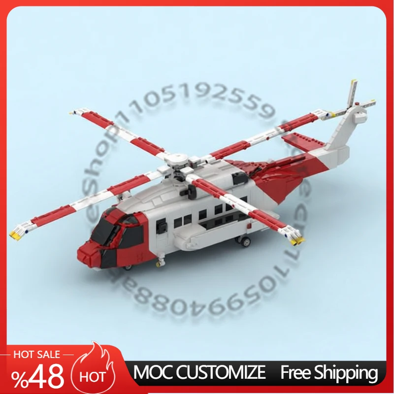 

2528 деталей, серия War, коммерческий пассажирский вертолет, MOC, модульный конструктор, детская модель, DIY, игрушка для мальчиков, подарок на праздник