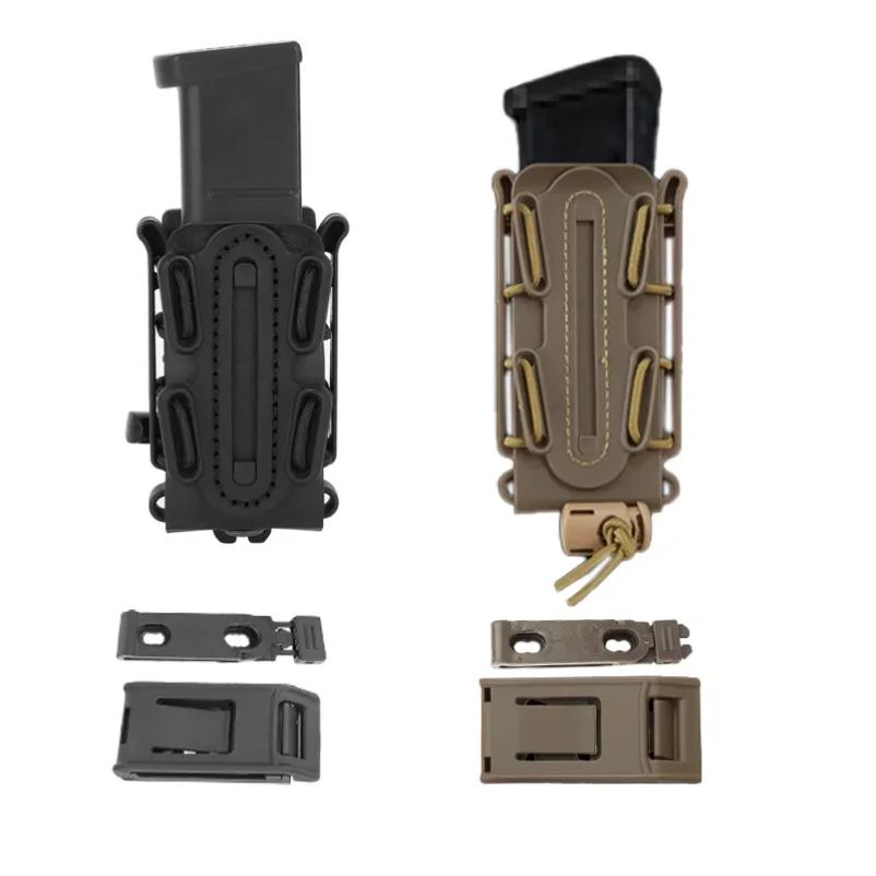 

Magazine Pouch Tactical Carry Holster with Molle and Belt Clip for 9mm .40 S&W .45 ACP M1911 for Outdoor Sports Hunting