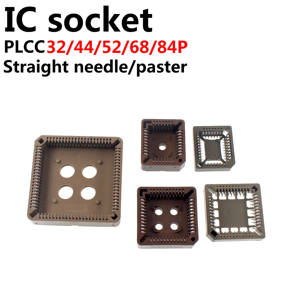 

10PCS PLCC32-SMD PLCC44 PLCC52 PLCC68 PLCC84 DIP IC Socket , PLCC32 Socket adapter , 32 Pin PLCC PLCC-32 Converter