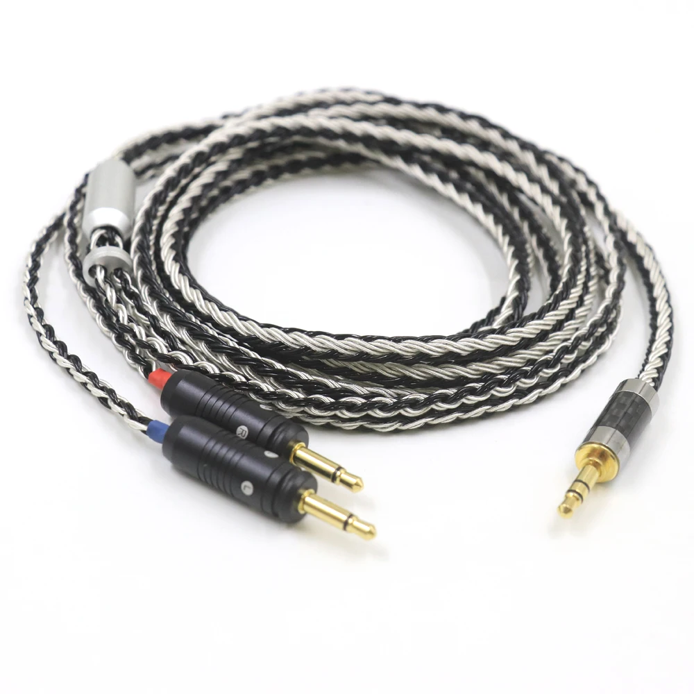 Imagem -04 - Núcleo Preto Branco Trançado 2.5 4.4 mm 4pin Xlr Claro Celestee Novo Focal Elear Fone de Ouvido Utopia Francês Atualizar Cabo Fone de Ouvido 16