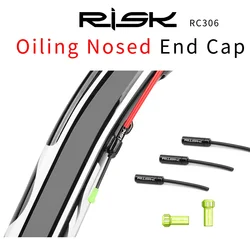 RISK 10pcs Aluminum 4mm Bicycle Shift Cable 5mm Brake Line Nosed End Caps Dustproof Wire Tube Sleeve for MTB Mountain Road Bike