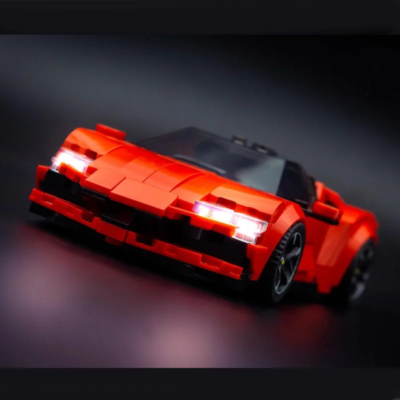 317 個新しい MOC シティハイウェイ SF90 スーパーカーモジュラー DIY クリエイティブ子供用ビルディングブロックギフト