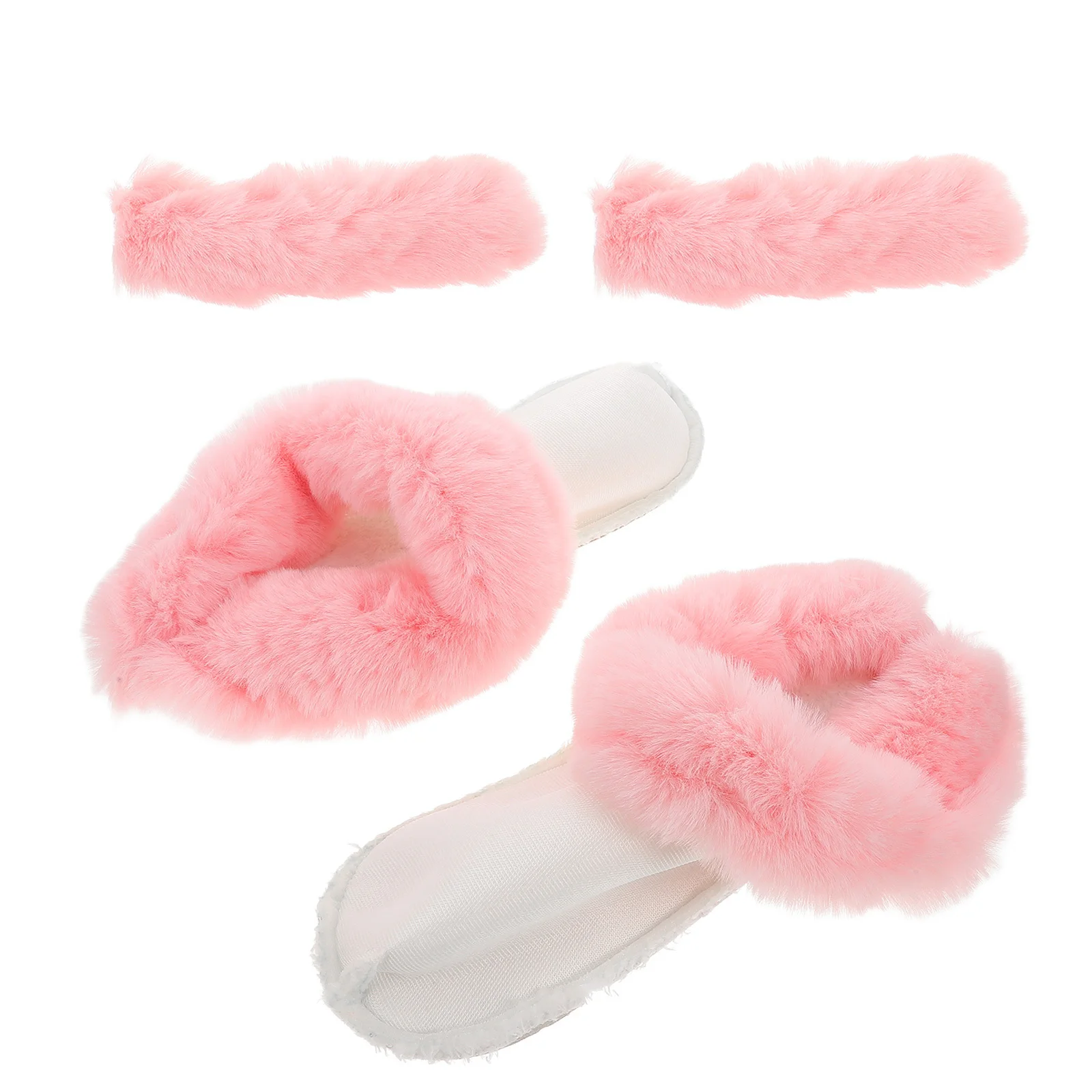 

1 set 1 Set Of Long Fleece Hole Shoe Insoles Winter Thick Detachable Warm Inserts For Slippers Cozy Liner Replacement Size 42-43