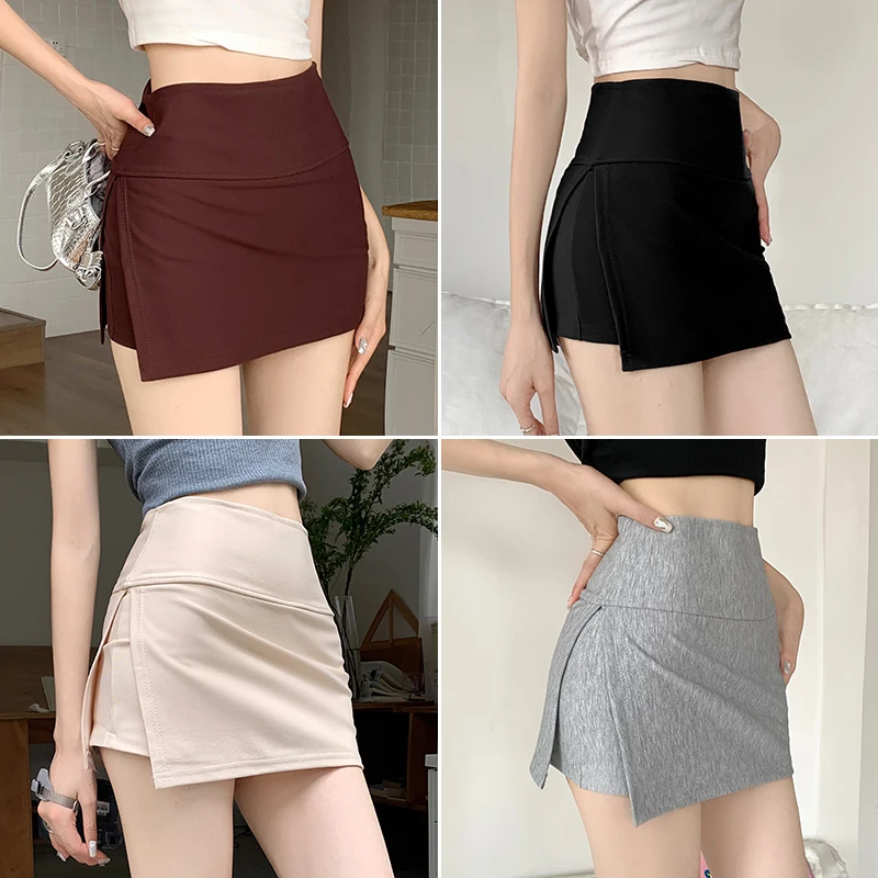 

Fashion Summer OL Mini Skirt Pants Women Clothes Girls Casual Cool High Waists Black Culotte Female Ladies Sexy Shorts BVAY808