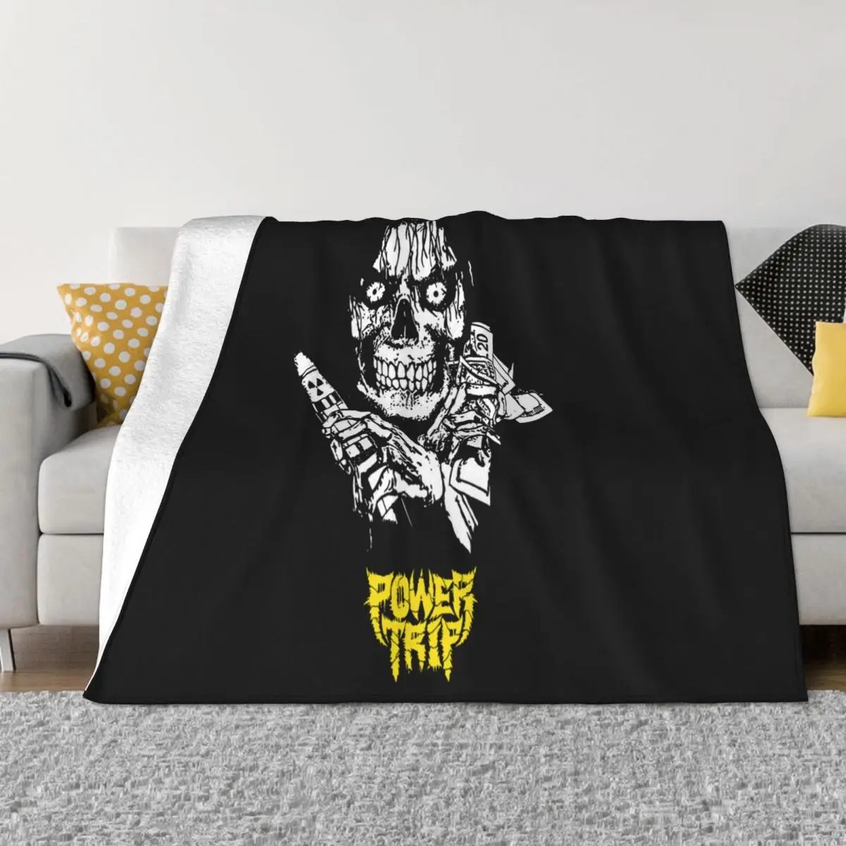 Rare Power Trip North American Tour 2018 Size Xl Other Size Chat Me Tops Swag Family Kawaii Hot Sell Throw Blanket