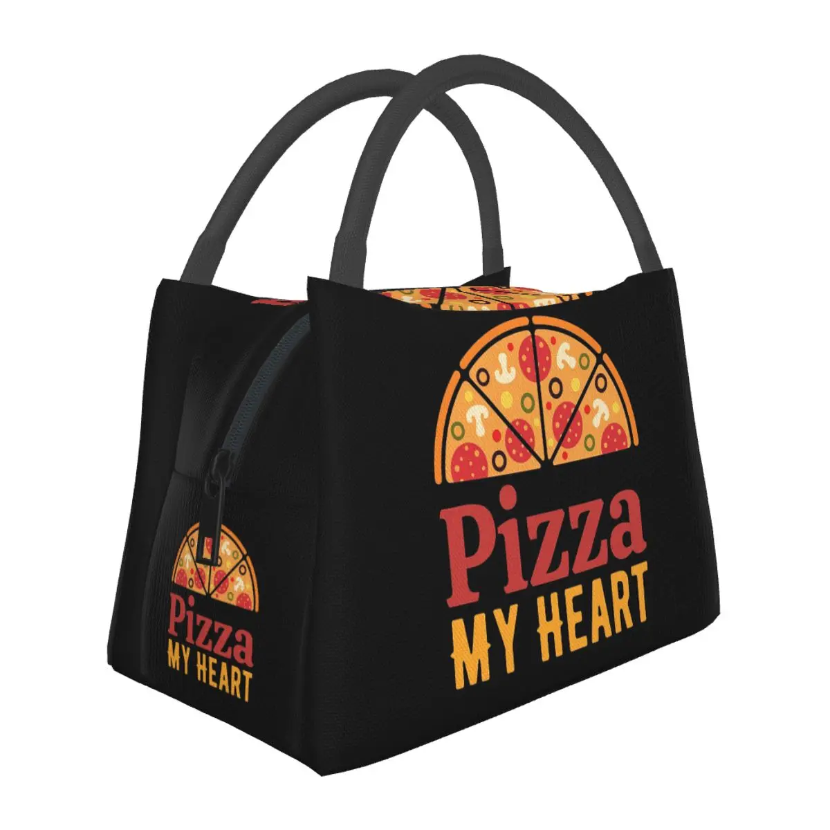 Pizza My Heart - Pizza Paradise Lunch Bags Insulated Bento Box Lunch Tote Picnic Bags Cooler Thermal Bag for Woman Children Work