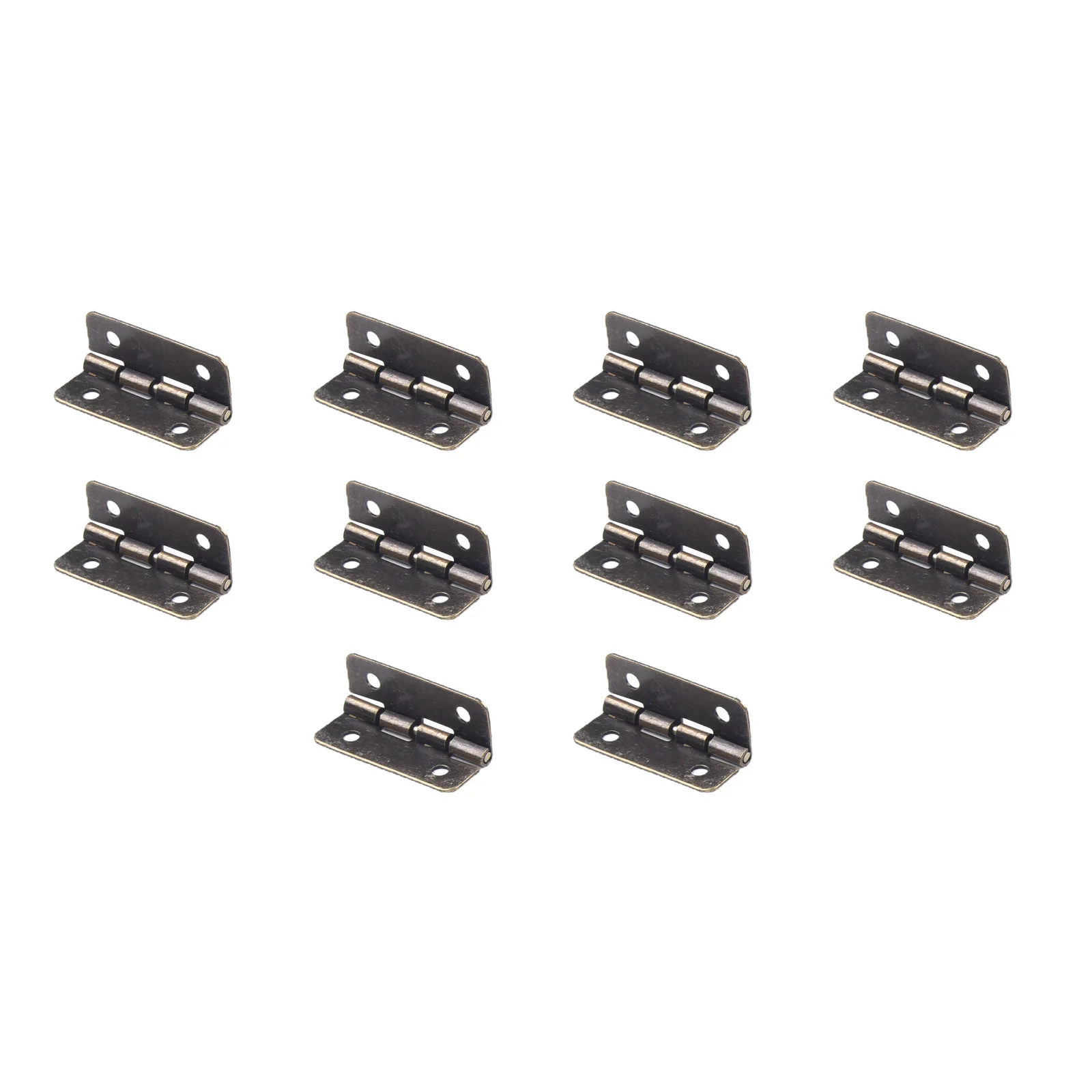 10pcs Wooden Box Hinge Furniture Connector Flat Opening 90 Degree Hinge Vintage Jewelry Chest Hardware Cabinet Door Hinge