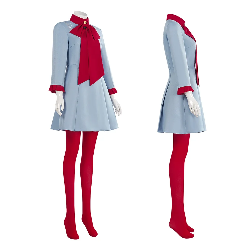 Die With A Smile Lady Bruno Mars Cosplay Costume Gaga Blue Fancy Dress Halloween Party Outfit for Die With A Smile Lady Bruno Mars Cosplay Costume Gaga Blue Fancy Dress Halloween Party Outfit for