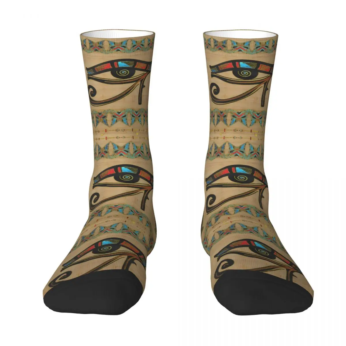 Ornament On Papyrus Egyptian Eyes of Hours Kawaii Socks Gym Cartoon Pattern Socks