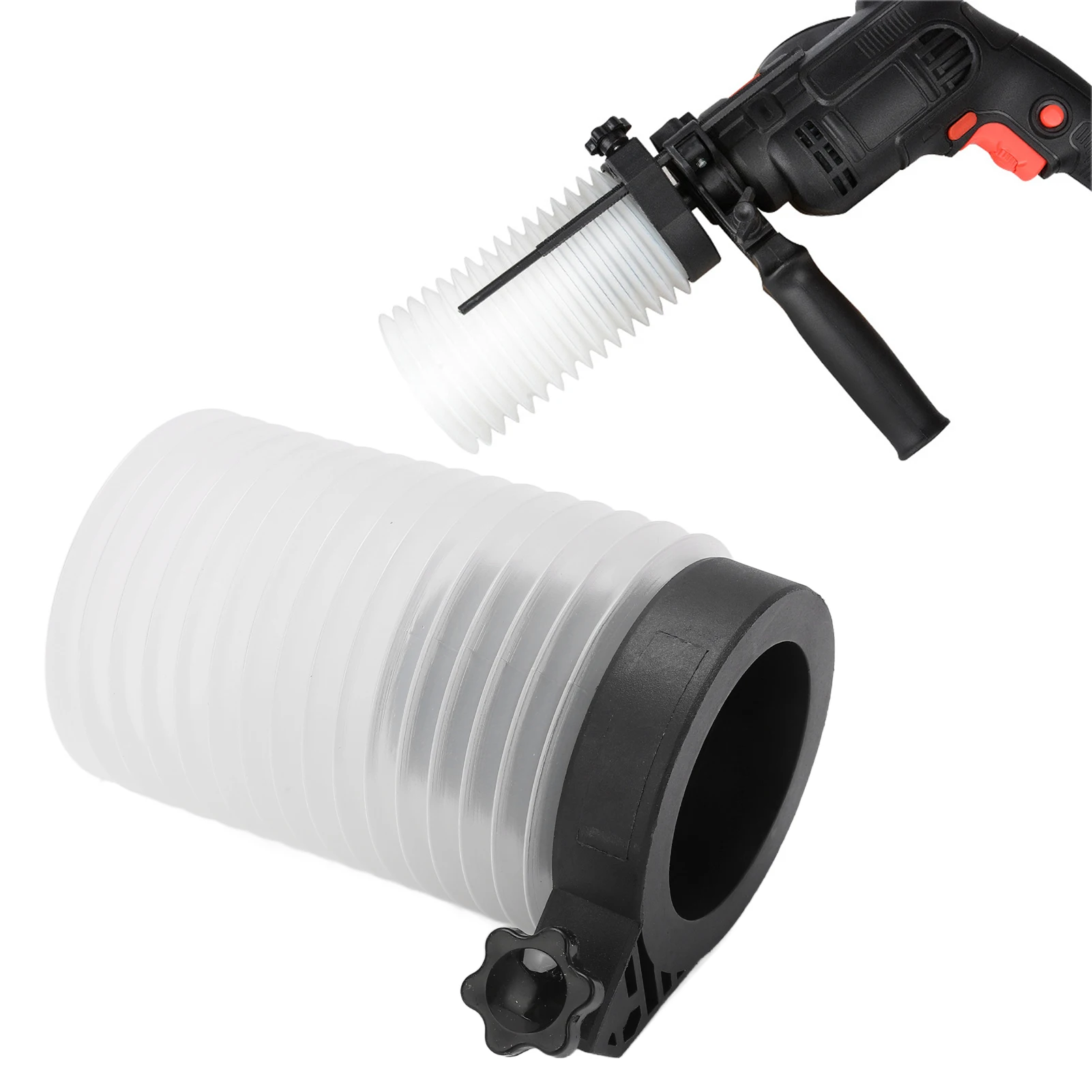 

Hammer Dust Collector, Drill Dust Bowl Collector Large Capacity Electric Hammer Cover White for Drilling