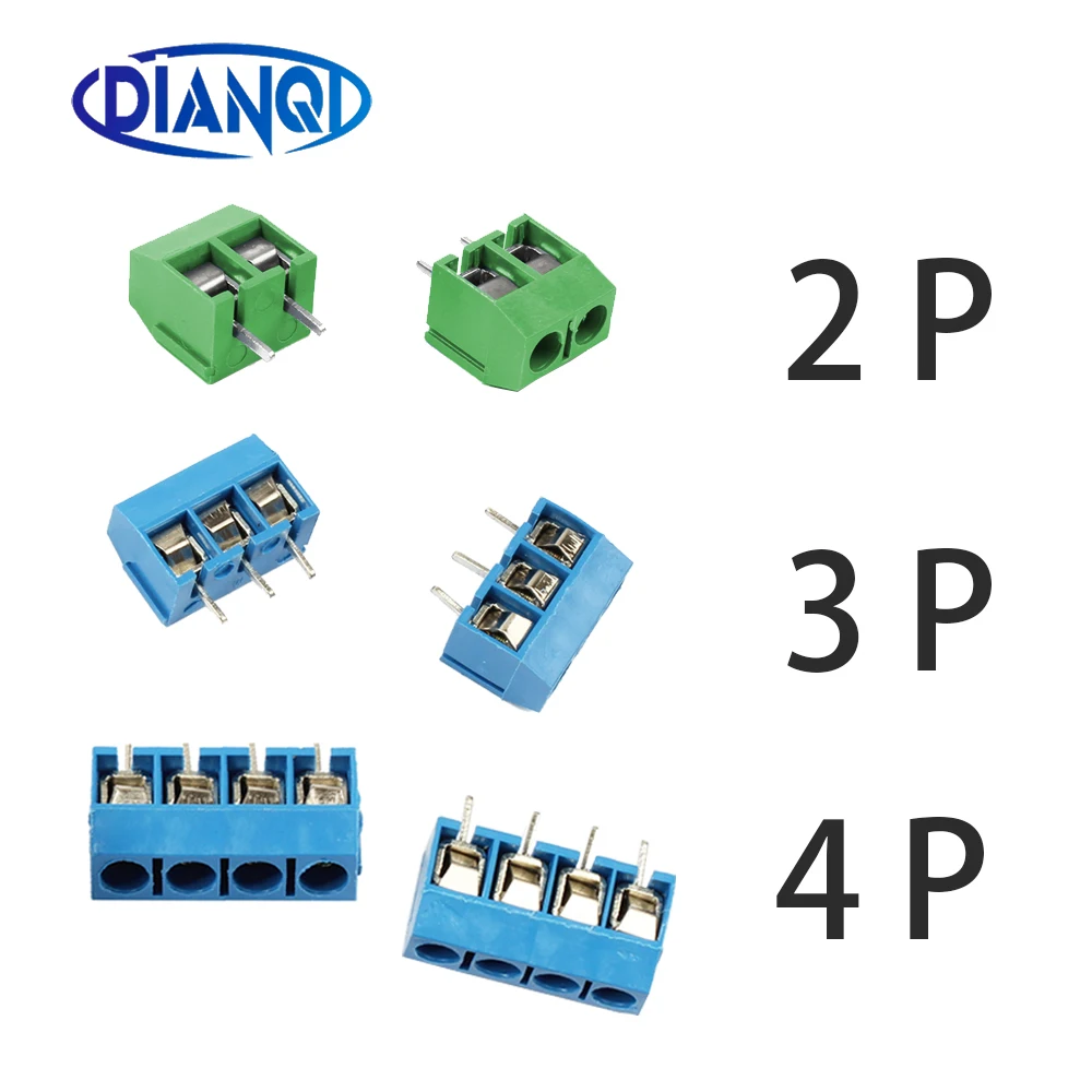 5 millimetri Passo 5/10 Pcs/lot KF301-5.0-2P KF301-3P KF301-4P Passo 5.0mm Etero Spille 2P 3P 4P Vite PCB Terminal Block Connector