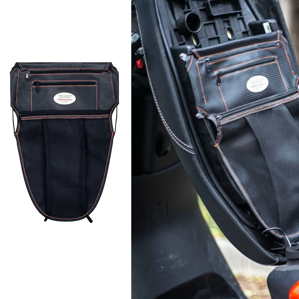 Cycling Motorcycle Scooter Seat Tool Storage Zipper Bag Antifouling Scratch Resistant Material Electric Vehicle Scooter Bucket