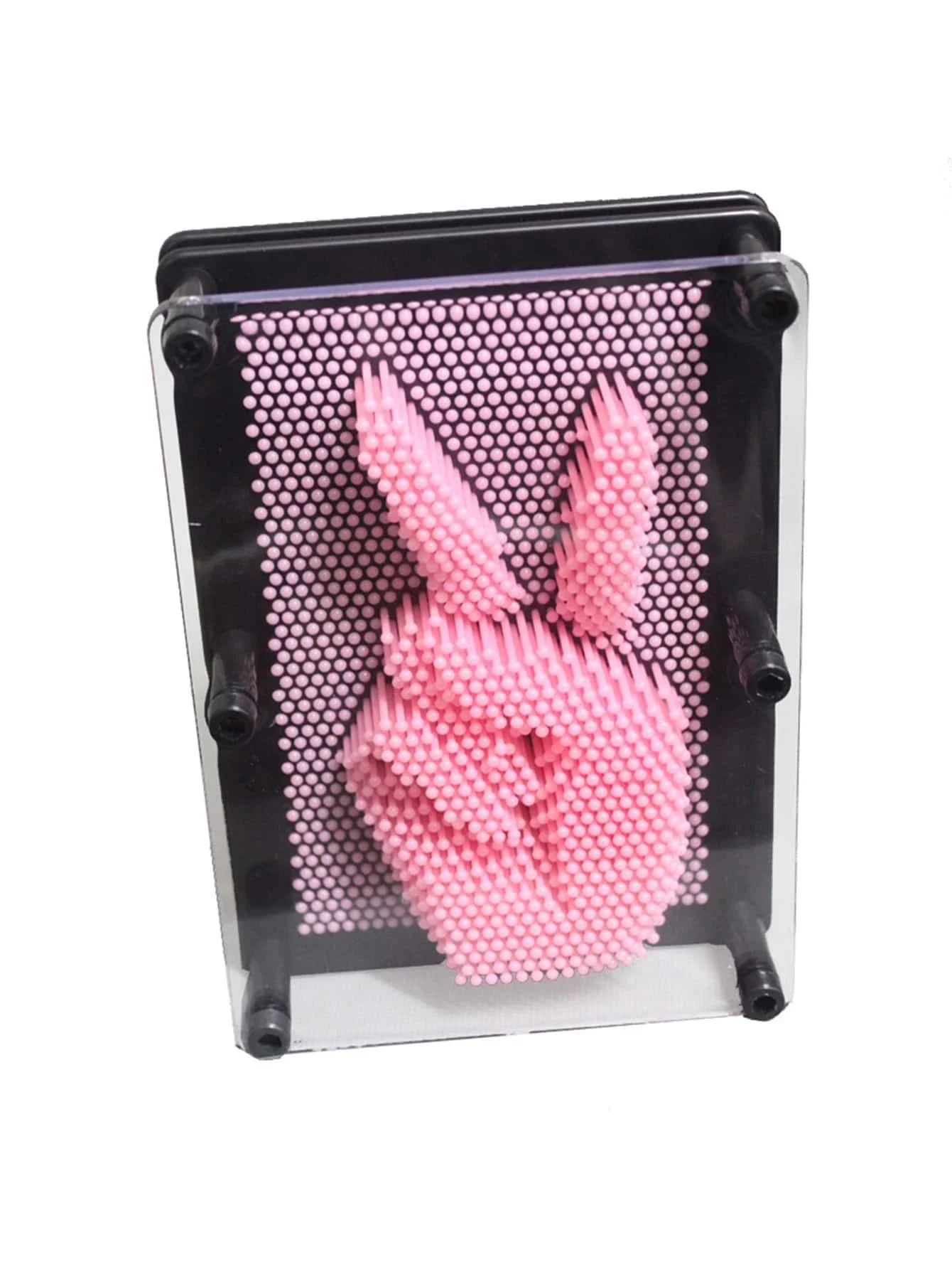 1pc 3d Pin Art Board Resin Pin Hand Mold Clone Toy Gift,  Decor