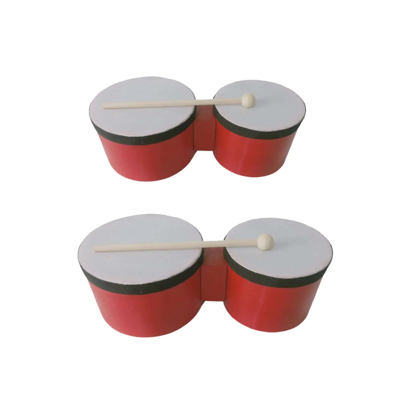 Bongo Drum for Education and Practice Teaching Aid, Portable Percussion Instrument Bongos, Hand Drum for Adults Kids Gift