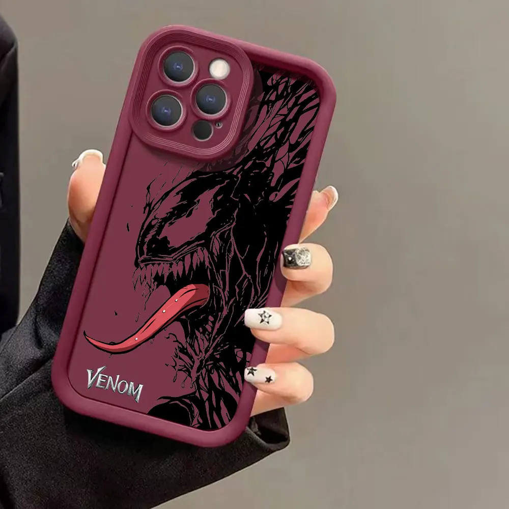 Marvel Balck Art Venom Case For Infinix Note Hot 40 30 Pro Vip 40I 30I 12G96 20 Play Smart 8 Tecno Camon Spark 10 20 Pro Cover