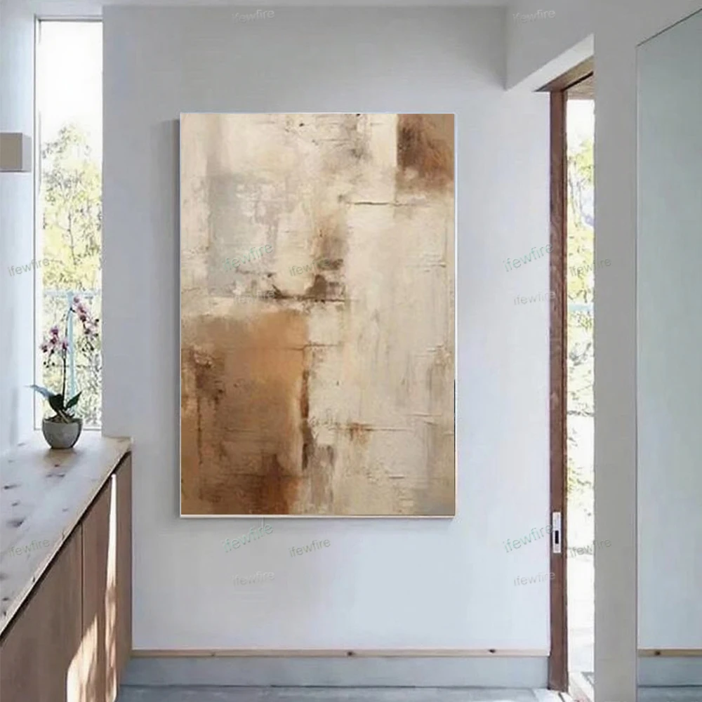 

Large Handmade Art Knife Drawing Abstract Oil Painting Gold Blue Thick Oil Texture Canvas Art Mural For Home Living Room Decor