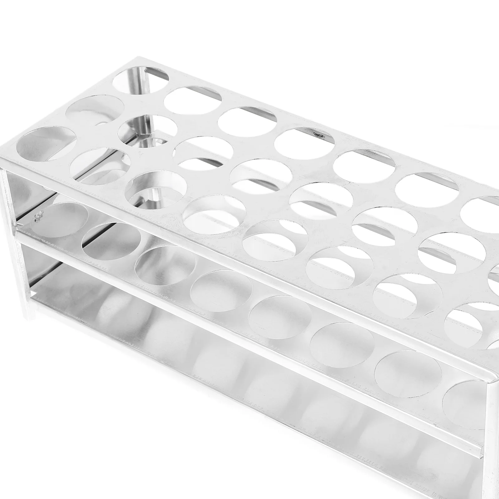 

Test Tube Display Stands Rack Lab Holder Sampling Tubes Laboratory Container Silver for Chemistry