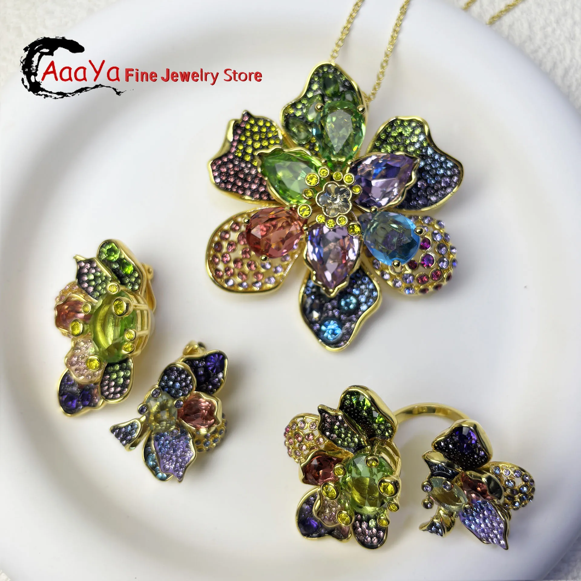 

2025 New Butterfly Necklace Earrings Fine Jewelry Set for Women Butterfly Earrings Stainless Steel Jewelry Romantic Gift