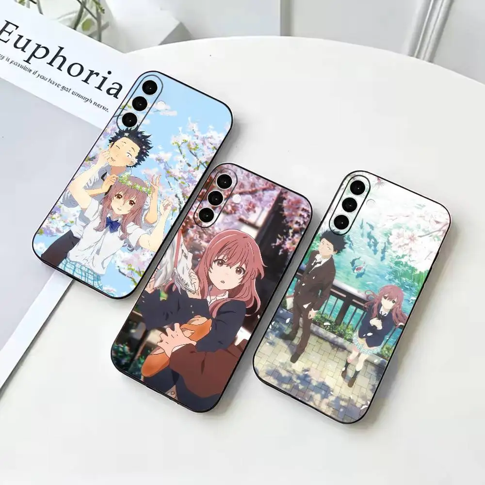 Anime A Silent V-Voice  Black Soft Silicone Phone Case For Samsung Galaxy A73 72 71 70 53 52 51