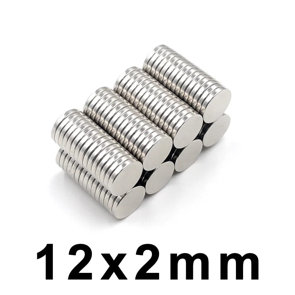 

10/50/100/Pcs 12x2mm Neodymium Magnet NdFeB Round Super Powerful Strong Permanent Magnetic imanes Disc Fridge Magnet 12*2