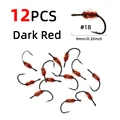 12pcs dark red