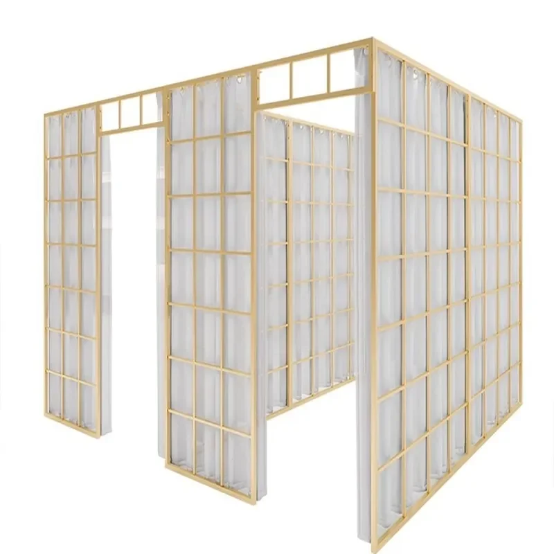 Wrought Iron Room Divider Screen Simple Partition Wall for Living Room Beauty Salon Studio Space Separation Decor