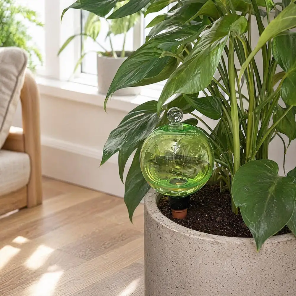 Plant Watering Bulb Self Watering Bulb 500ml Automatic Plant Irrigation Ball with Lid Transparent Holiday Watering for Indoor