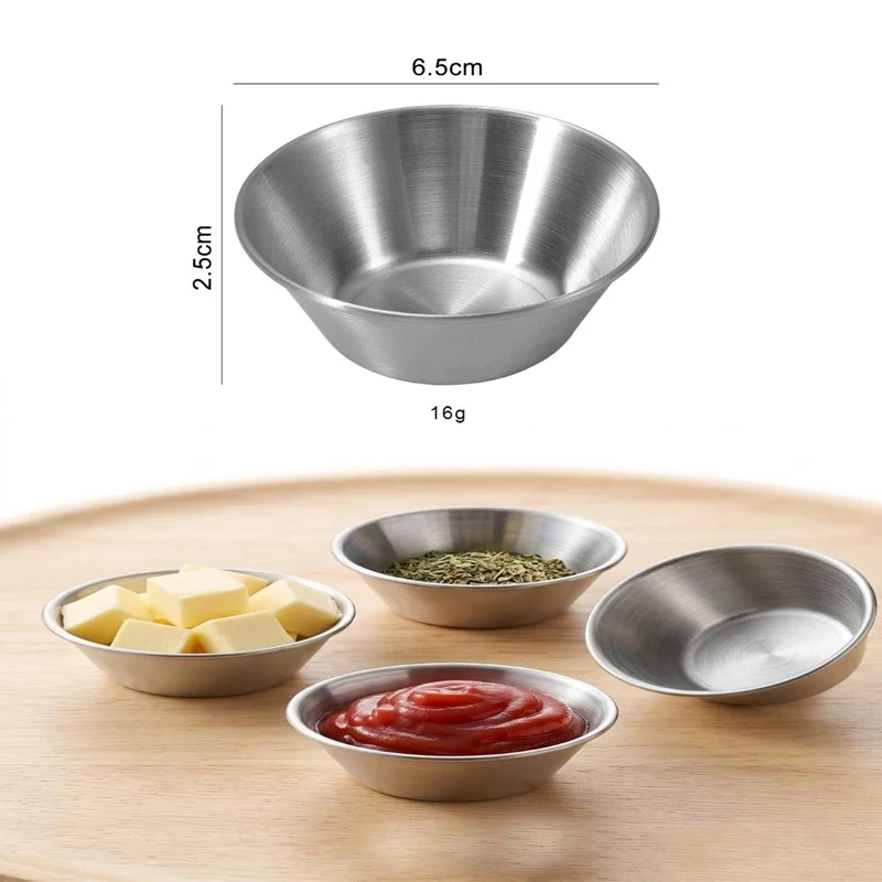 65ML Small Round Cake Cup Sauce Cups Ramekin Dipping Sauce Cup Individual Round Condiment Cups For Seasoning For Parties