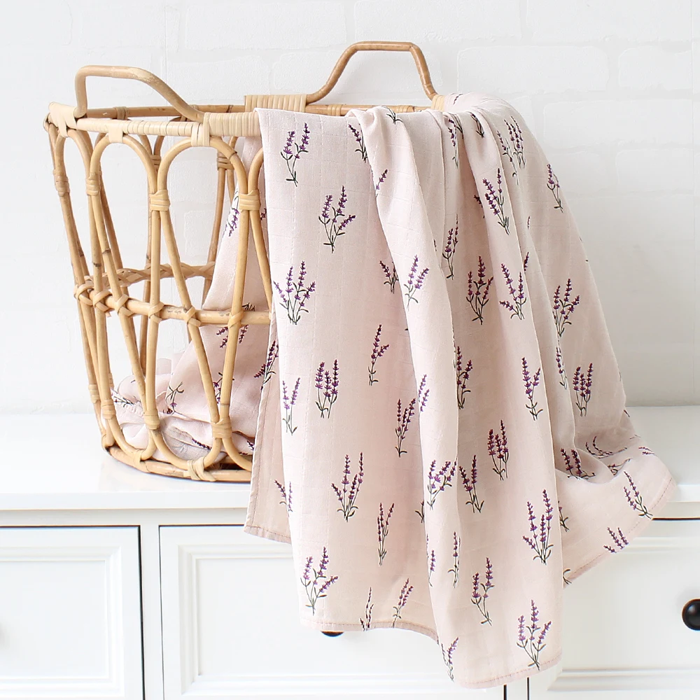 100% Organic Cotton Baby Blankets Newborn Muslin Wrap Baby Bed Muslin Swaddle Blanket Giraffe Print Gauze Bath Towel