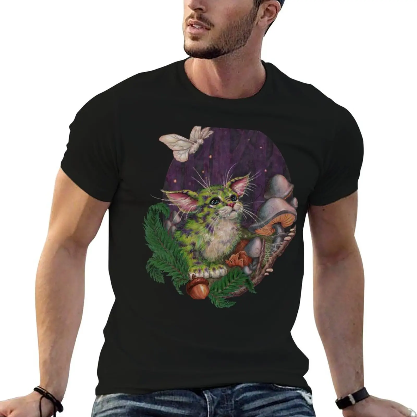 Camiseta Rare Sighting of the Gobbo Kitty para hombre, camiseta 100% de algodón, camiseta 100% de algodón para hombre, camiseta de lujo