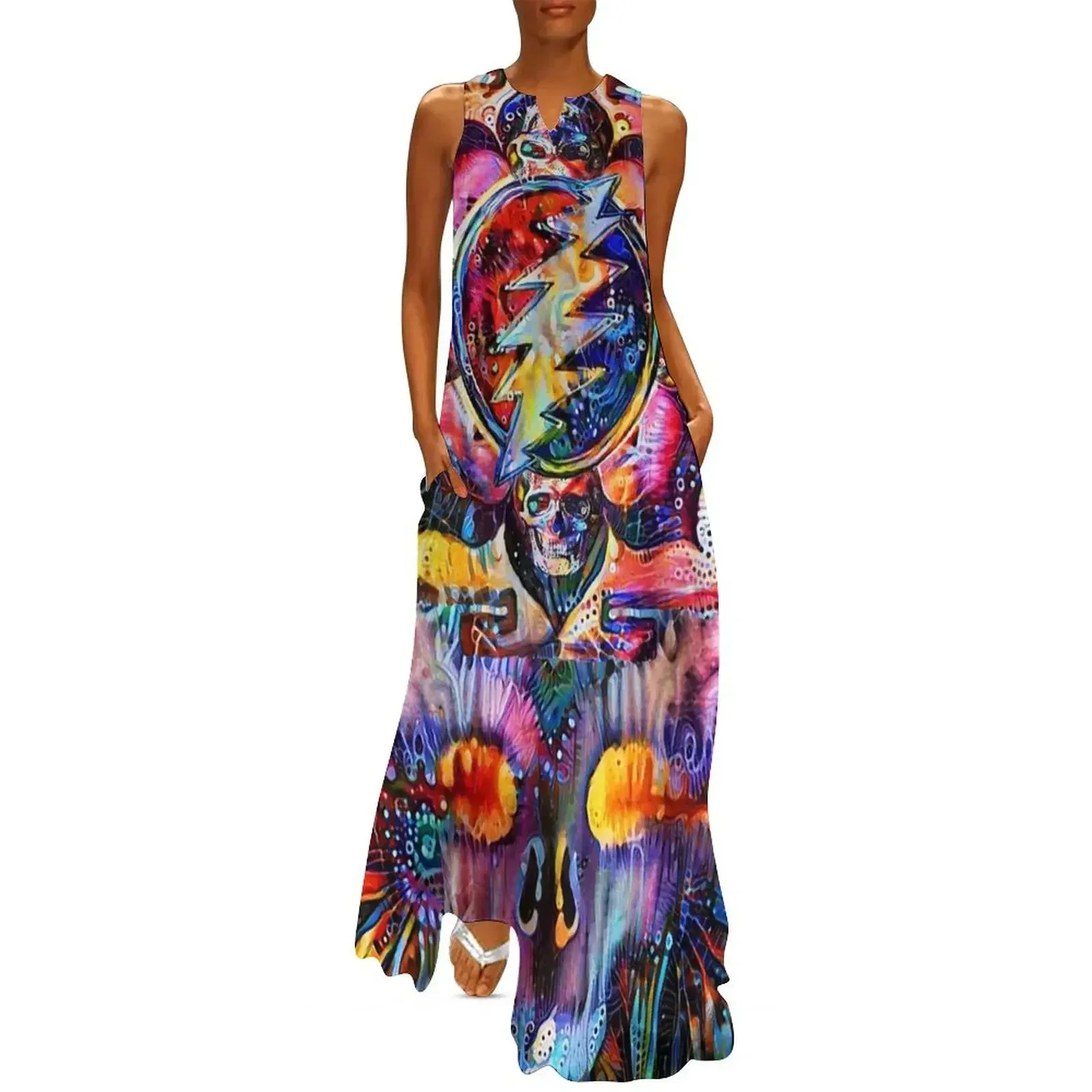 

Sahasrara Yantra Bolt Long Dress Dress for girls dress summer summer women's suit