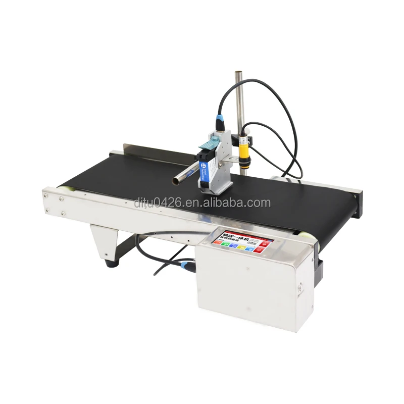 Ditu 12.7mm Inline Inkjet Printer Conveyor Multi-Language Precision Coding Machine