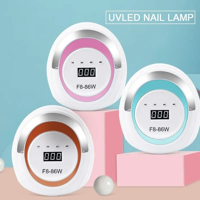 86W Nail Dryer Machine UV LED Nail Lamp Fast Curing Nail Drying for Acrylic 39 LED UV Lights 4 Smart Timer