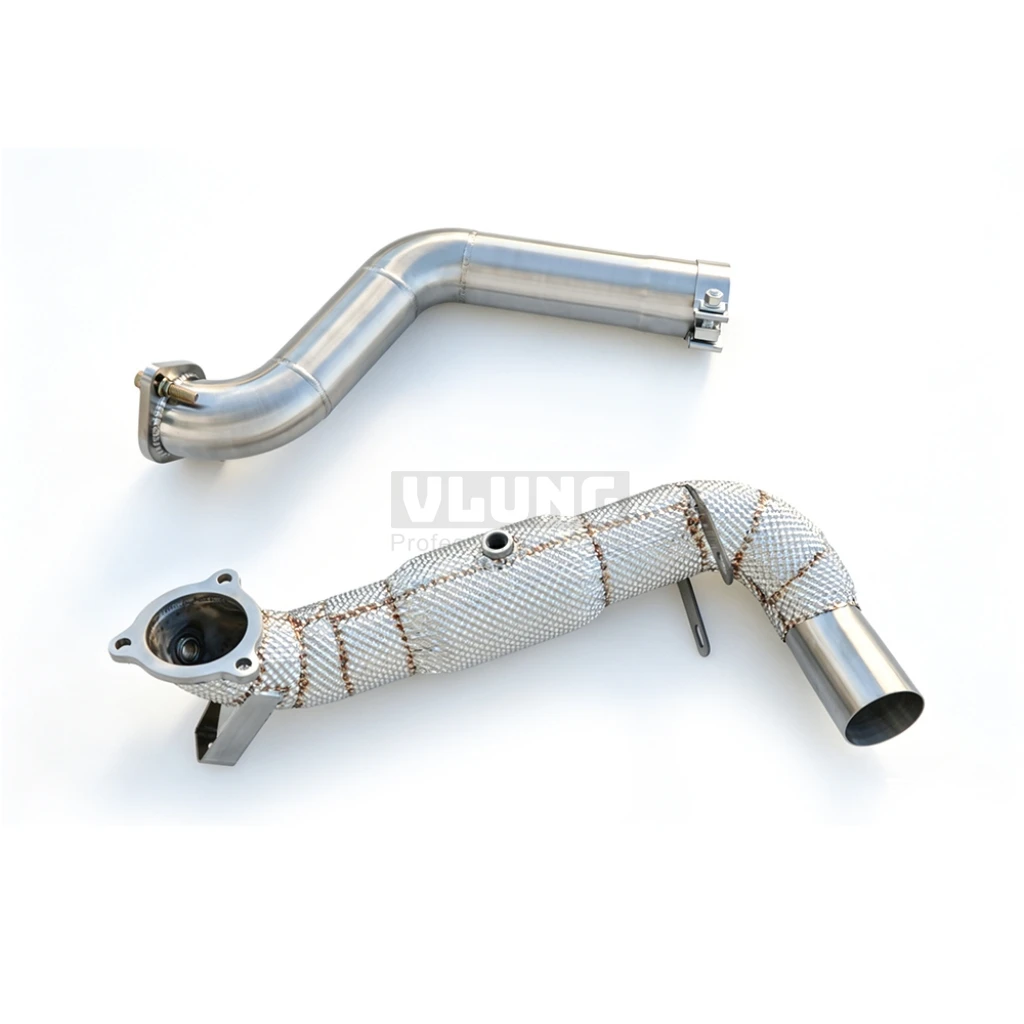 High Performance Stainless Steel Downpipe Exhaust for Mercedes CLA220 CLA250 CL250 2019-2023 & GLB220 GLB250 2020-2023 2.0T
