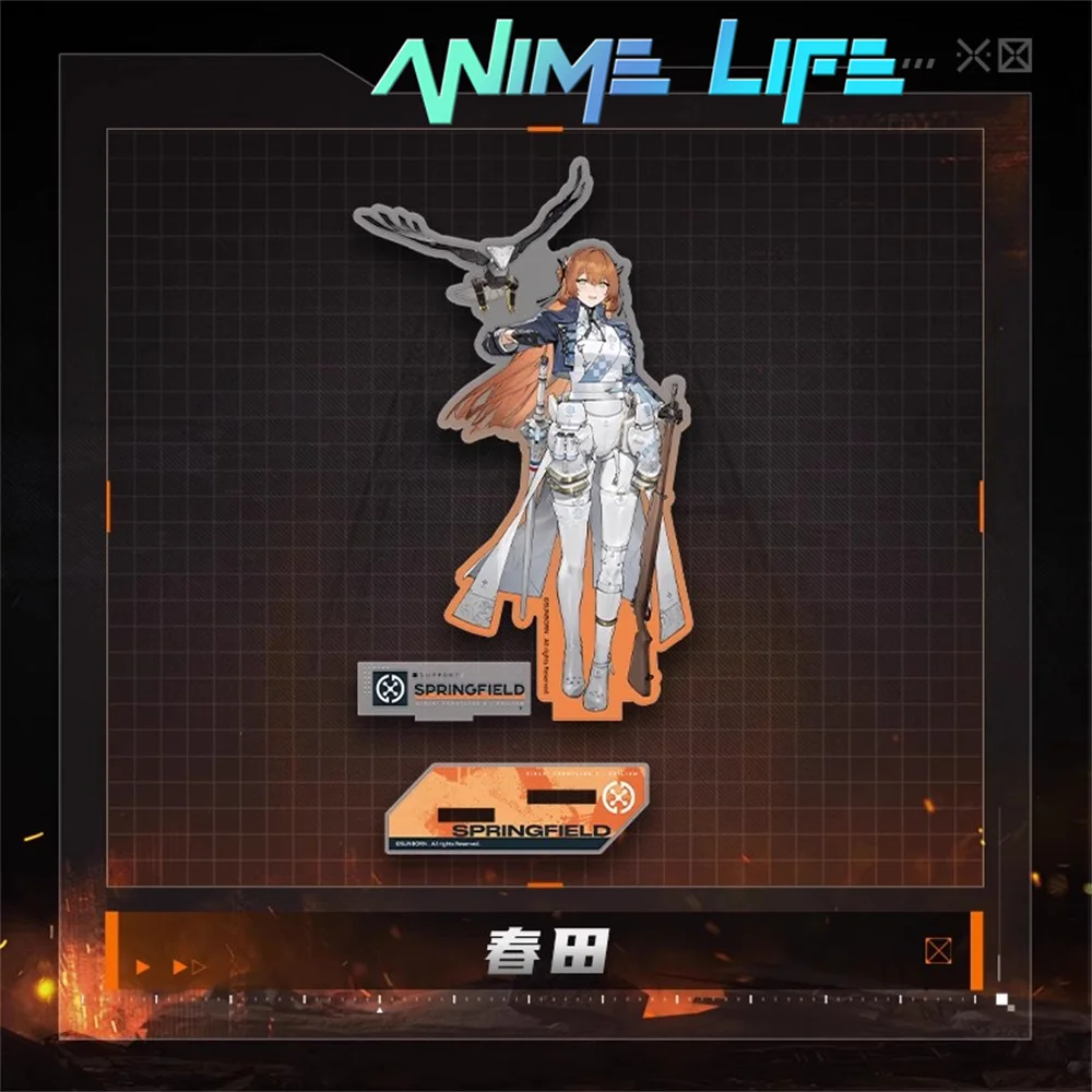 اللعبة الأصلية الرسمية للفتيات فرونت لاين 2: Exilium UMP45 Leva HK416 Klukai Springfield حامل أكريليك على شكل حامل كوسبلاي