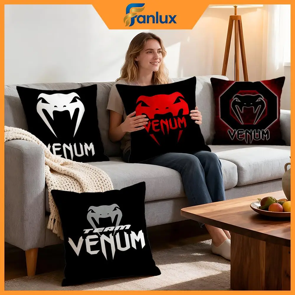 Capa de Almofada VENUM 4 Peças, Capas Decorativas Macias para Sofá, Decoração de Sofá, 40x40, 45x45, Fronhas