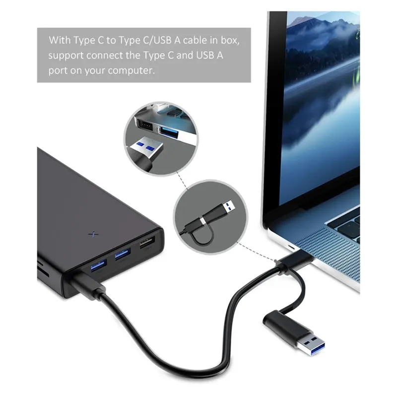 New Arrivals-HDD Case With USB C HUB 2.5 SATA To USB 3.0 Type C Adapter Hard Drive Enclosure For External SSD Disk